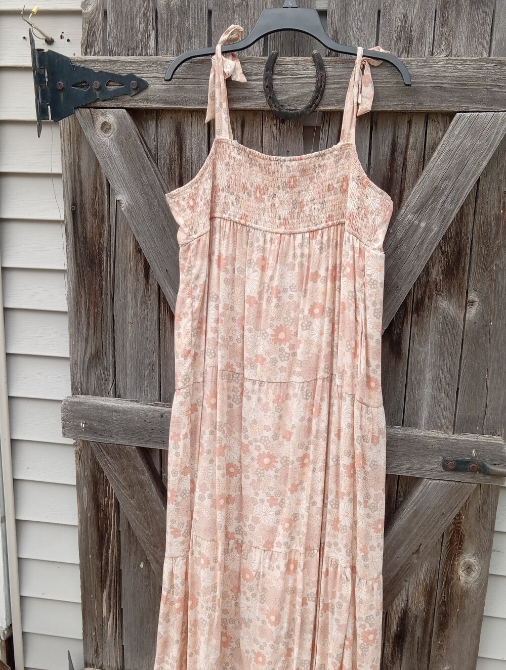 LC Lauren Conrad Button Front Tiered Maxi Dress, XL - Picture 4 of 6